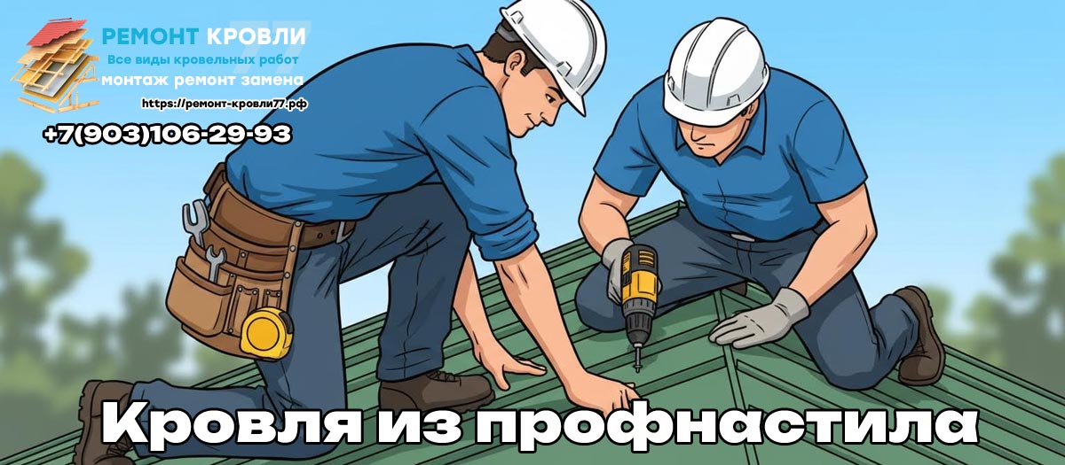 Кровля из профнастила под ключ в Пушкино