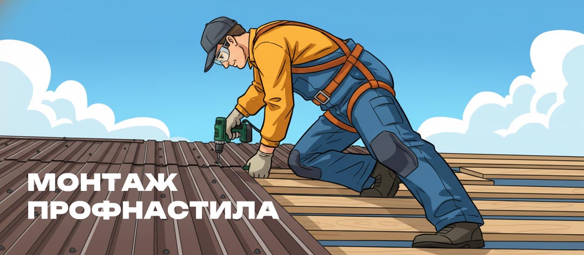 Монтаж профнастила - кровельные работы в Пушкинском районе