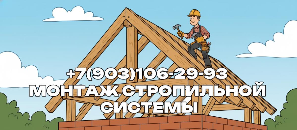 Строительство монтаж и возведение стропил кровли в Пушкинском районе