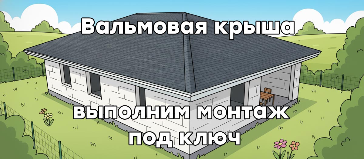 Монтаж вальмовой крыши под ключ в Пушкино и Пушкинском районе
